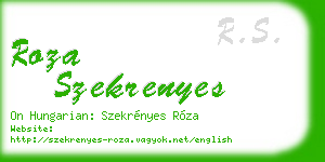 roza szekrenyes business card